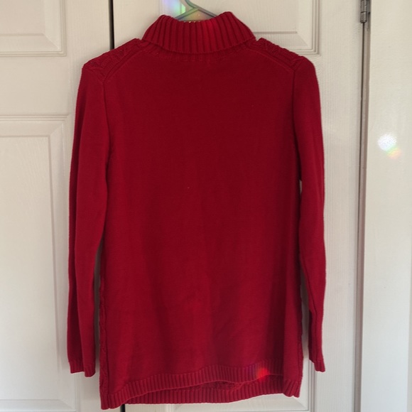 Cokewater Creek Medium Red knit turtleneck sweater - Picture 6 of 6